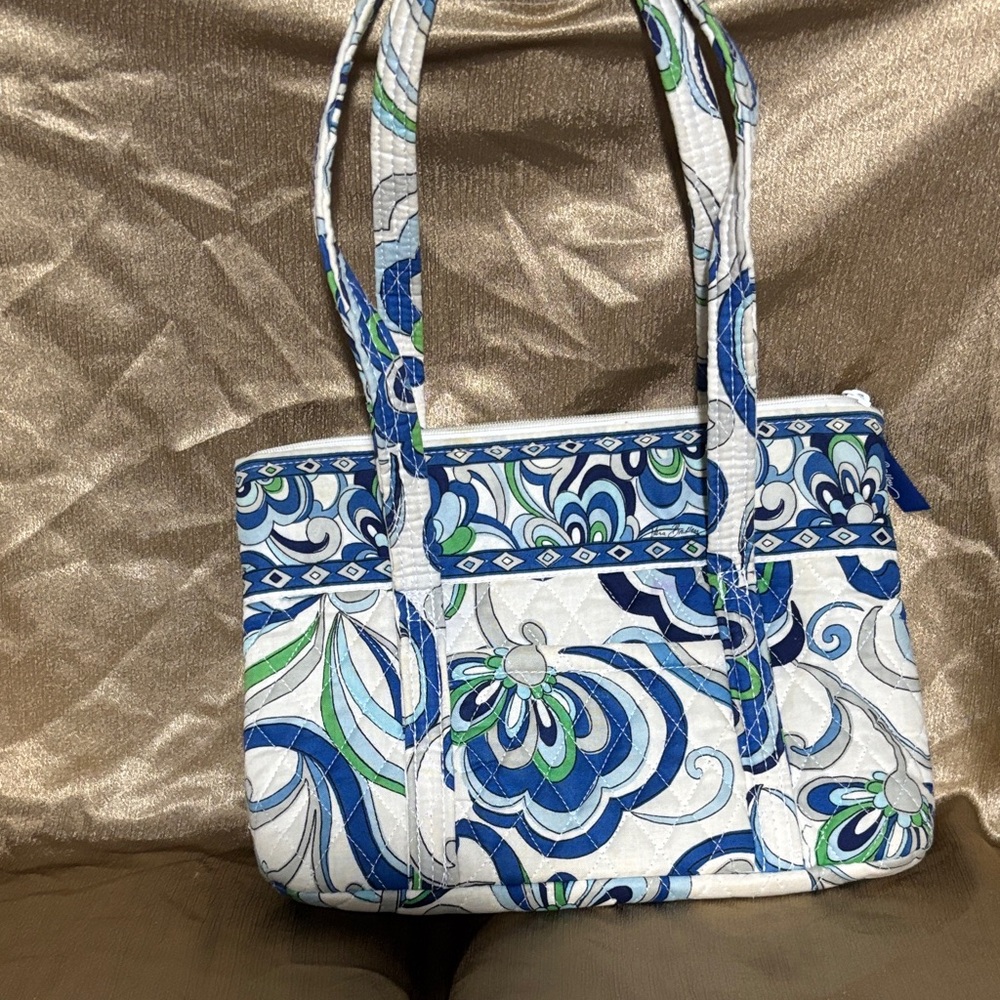 Vera Bradley White and Blue Floral Tote